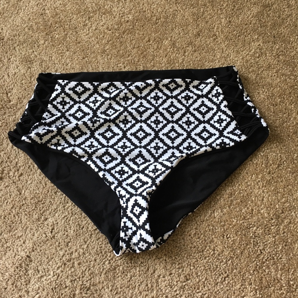 High waisted bikini bottoms
